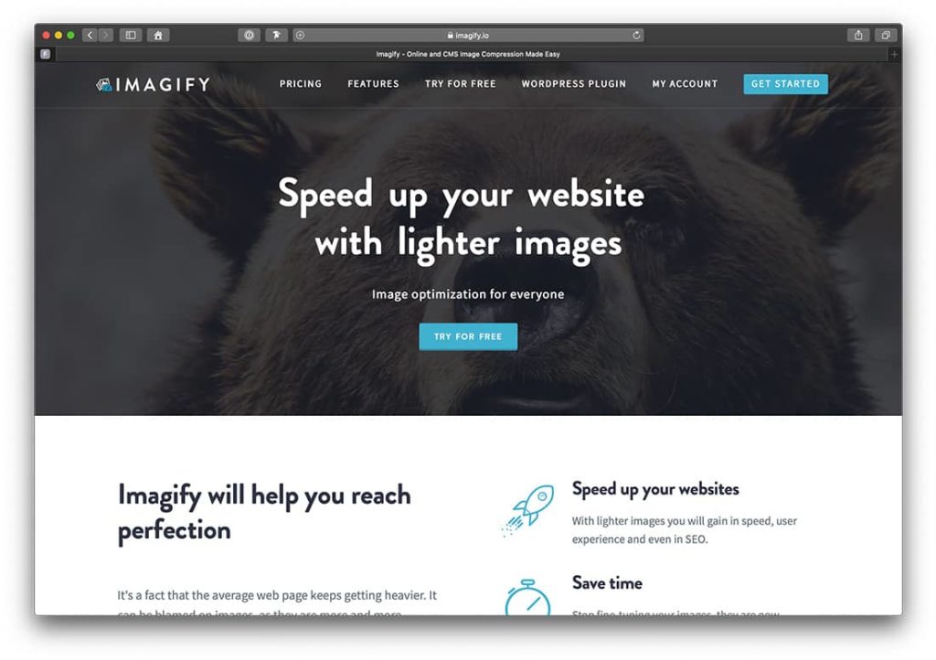 Imagify komprimiert die Bilder deiner WordPress Website.