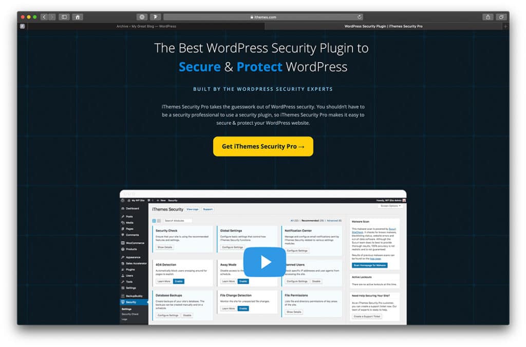 Die wichtigsten WordPress Plugins kümmern sich um die Sicherheit deiner Website. iThemes ist eines der Top-Plugins in diesem Bereich.