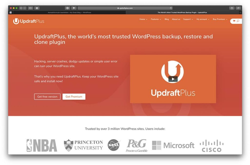 UpdraftPlus Backup Lösung